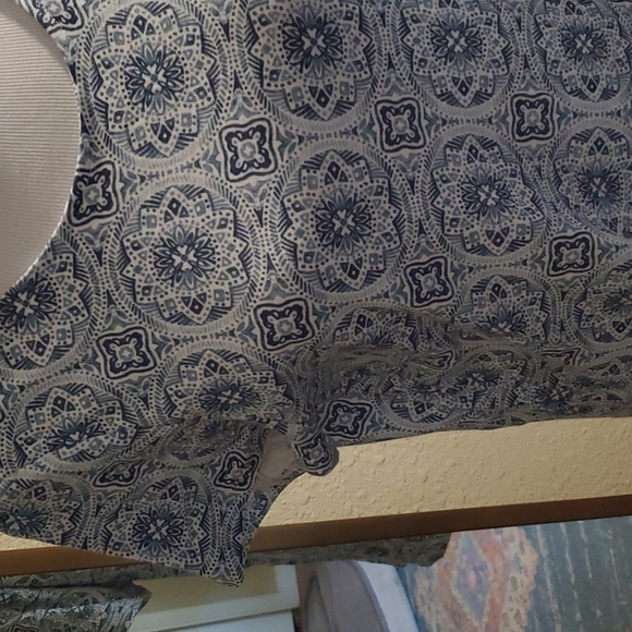 J. Jill Pima Cotton Shirred Back Tee SZ MD - Picture 2 of 7